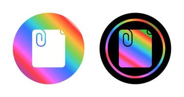 Paperclip with paper Vector Icon