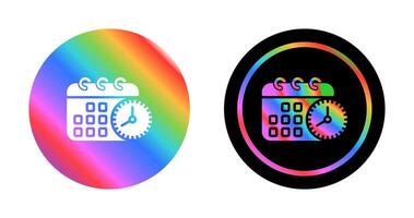 Calendar with clock Vector Icon
