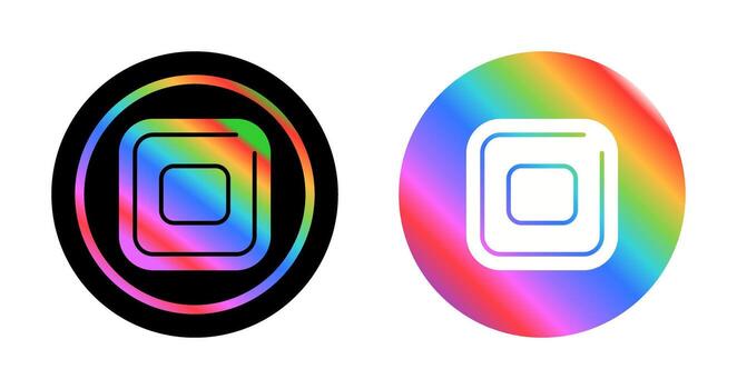 detener cuadrado vector icono