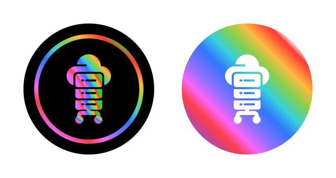 icono de vector de computación en la nube