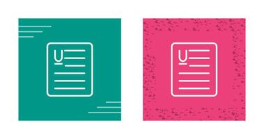 Document Underline Vector Icon