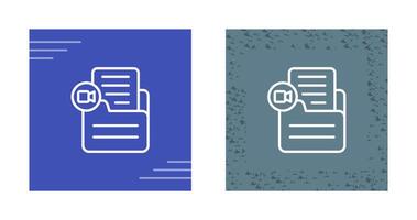 Document Insert Video Vector Icon