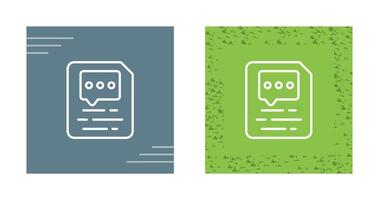 Document Insert Comment Vector Icon