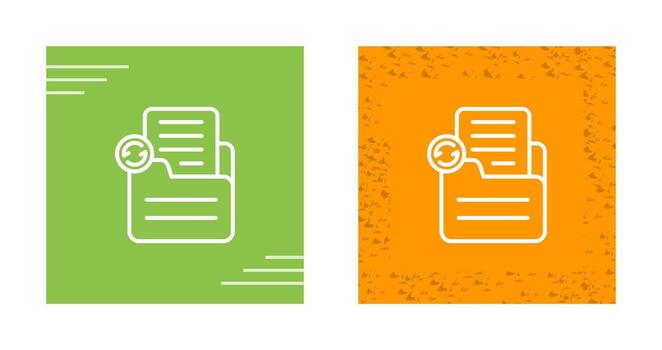documento sincronizar vector icono