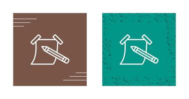 Sticky note with pencil Vector Icon