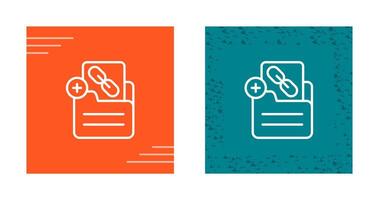 Document Insert Link Vector Icon