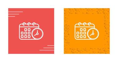 Calendar with clock Vector Icon