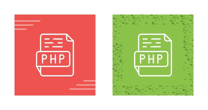 icono de vector de php