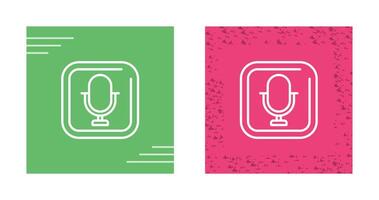 Microphone Square Vector Icon