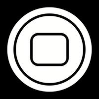 Stop Button Vector Icon