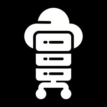 icono de vector de computación en la nube