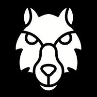 icono de vector de lobo