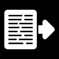 Document Export Vector Icon