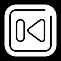 Previous Track Square Vector Icon