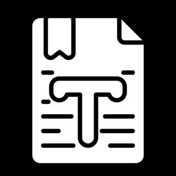 icono de vector de texto