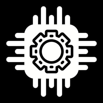 icono de vector de cpu