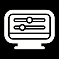 icono de vector de computadora de escritorio