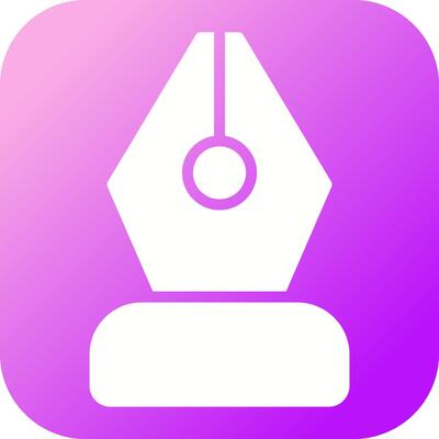 Black Nib Vector Icon