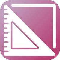 Triangular Ruler Vector Icon