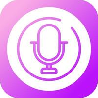 Microphone Circle Vector Icon