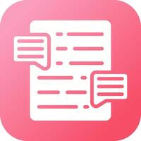 Document Commenting Vector Icon