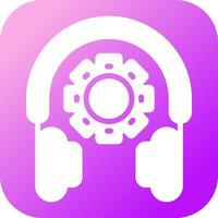 icono de vector de auriculares