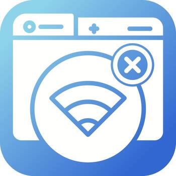 conexión error vector icono
