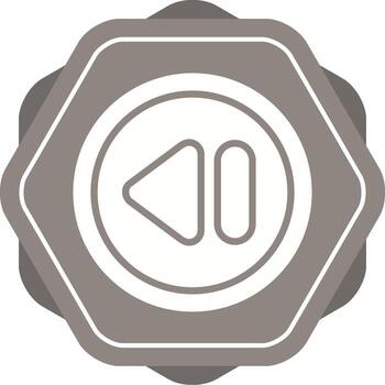 rebobinar botón vector icono