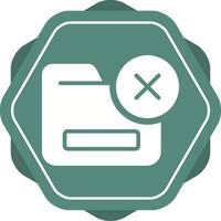 Folder with a Cross Vector Icon