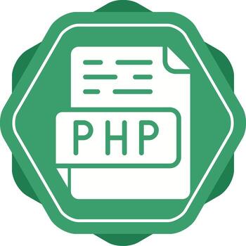 icono de vector de php