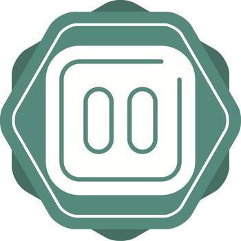 pausa sqaure vector icono