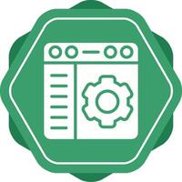 icono de vector de configuración del navegador