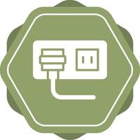 icono de vector de enchufe
