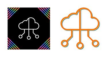 Hybrid Cloud Vector Icon