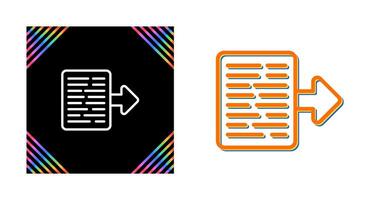Document Export Vector Icon