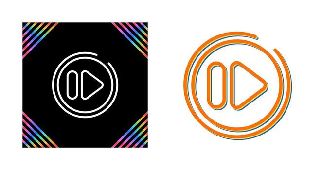 Fast Forward Button Vector Icon