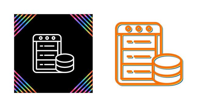 icono de vector de base de datos