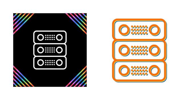 dedicado servidor vector icono