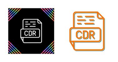 icono de vector de cdr