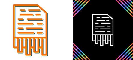 Shredding Vector Icon
