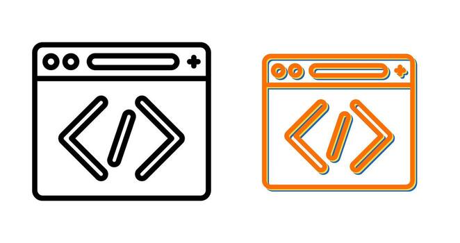 icono de vector de codificación