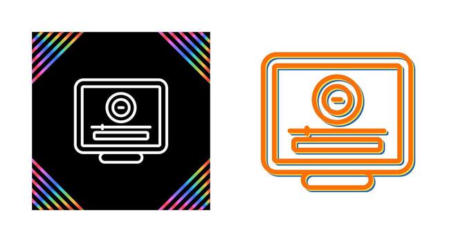 icono de vector de computadora de escritorio