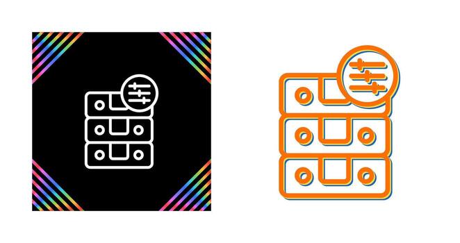 icono de vector de base de datos