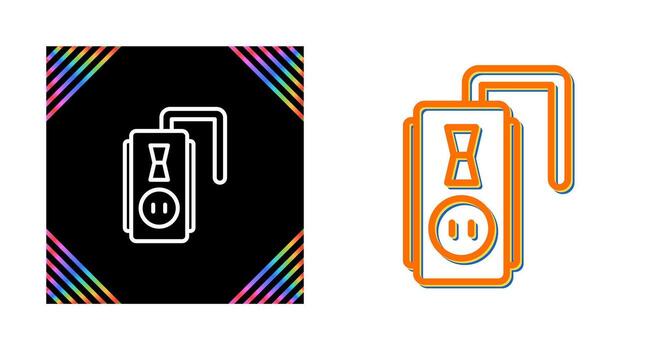 icono de vector de enchufe