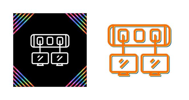 icono de vector de interruptor de red