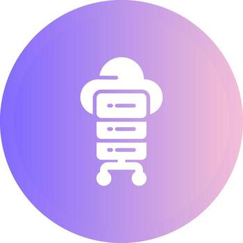 icono de vector de computación en la nube
