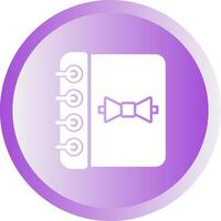 Notebook with Ribbon Vector Icon