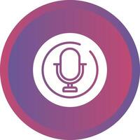 Microphone Circle Vector Icon