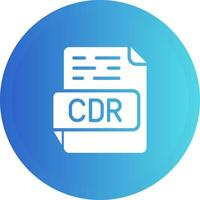 icono de vector de cdr