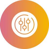Audio Equalizer Circle Vector Icon